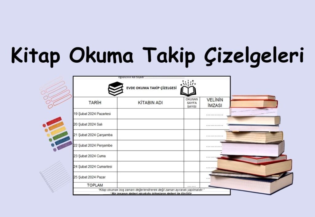 Aylık ve Haftalık Kitap Okuma Takip Çizelgesi